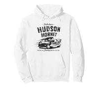 Disney and Pixar’s Cars Hudson Hornet Piston Cup Champion Pullover Hoodie, Unisex für Erwachsene, Weiß, XL
