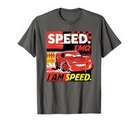 Disney and Pixar’s Cars I Am Speed Lightning McQueen Racing T-Shirt, Herren, Anthrazit, 3XL