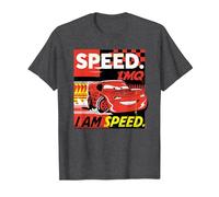 Disney and Pixar’s Cars I Am Speed Lightning McQueen Racing T-Shirt, Herren, Anthrazit Meliert, XL