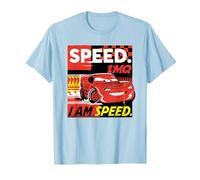 Disney and Pixar’s Cars I Am Speed Lightning McQueen Racing T-Shirt, Herren, Himmelblau, XL