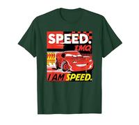 Disney and Pixar’s Cars I Am Speed Lightning McQueen Racing T-Shirt, Herren, Waldgrün, S