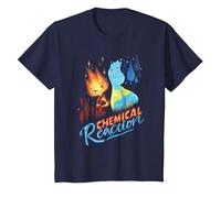 Disney and Pixar’s Elemental Chemical Reaction Ember & Wade T-Shirt, Kinder, Marineblau, 104