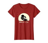 Disney and Pixar’s Wall-E and Eve Holiday T-Shirt, Damen, Cranberry, 3XL