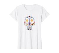 Disney and Pixar's Coco Land of The Dead Sugar Skull T-Shirt, Damen, Weiß, XS