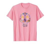Disney and Pixar's Coco Land of The Dead Sugar Skull T-Shirt, Herren, Rosa, S