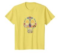 Disney and Pixar's Coco Land of The Dead Sugar Skull T-Shirt, Kinder, Gelb, 152