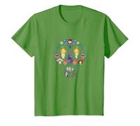 Disney and Pixar's Coco Land of The Dead Sugar Skull T-Shirt, Kinder, Hellgrün, 140