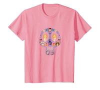 Disney and Pixar's Coco Land of The Dead Sugar Skull T-Shirt, Kinder, Rosa, 98