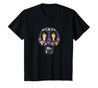 Disney and Pixar's Coco Land of The Dead Sugar Skull T-Shirt, Kinder, Schwarz, 104