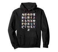 Disney Animated Characters Alphabet ABC to Z Back to School Pullover Hoodie