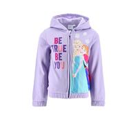 Disney Anna und ELSA Eiskönigin Kapuzenpullover Hoodie für Mädchen, Frozen Pullover Kinder Hoody Hoodie Sweatshirt mit Reissverschluß (DE/NL/SE/PL, Numerisch, 104, Regular, Flieder)