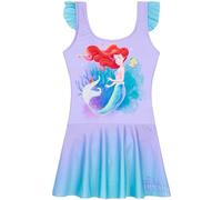 Disney Arielle Badeanzug Mädchen 3-8 Jahre, Einteiler Schwimmanzug mit Rock, Bademode für Kinder, Geschenke für Mädchen (5-6 Jahre, Lila Little Mermaid)