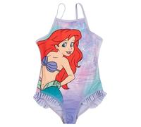 Disney Arielle Badeanzug mit Rüschen für Mädchen - Kinder Schwimmanzug Einteiler Lila (DE/NL/SE/PL, Numerisch, 134, 140, Regular)