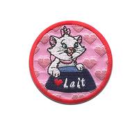 Disney Aufnäher, Polyester, Aristocats Lait Katze Tier - Aufnäher, Bügelbild, Aufbügler, Applikationen, Patches, Flicken, zum aufbügeln, Größe: 5,8 x 5,8 cm
