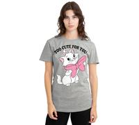 Disney Aristocats Marie Too Cute for You Valentine's Day Damen T-Shirt, Athletisches Heather-Grau, L