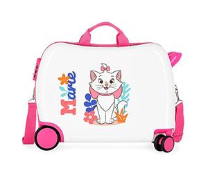 Disney Aristogatos Kinderkoffer, weiß, 50 x 39 x 20 cm, starr, ABS-Kombinationsverschluss, 34 l, 1,8 kg, 4 Räder
