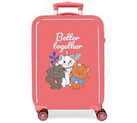 Disney Aristogatos Koffer, Korallen, 38 x 55 x 20 cm, starr, ABS-Kombinationsverschluss, seitlich 78 l, 2 kg, 4 Doppelrollen, Handgepäck, rot, kabinenkoffer