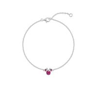 Disney Armband aus 925er-Sterlingsilber, Minnie Mouse, Geburtsstein Oktober, 17,5 cm mit 2,5 cm Verlängerung
