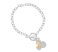 Disney Armband aus Sterlingsilber mit rosafarbener Schleife., 7.25 inches, Sterling-Silber, N/A