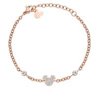 DISNEY Armband Mickey Mouse Rosegold Edelstahl B600590PRWL-B.CS