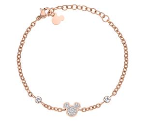 DISNEY Armband Mickey Mouse Rosegold Edelstahl B600590PRWL-B.CS
