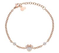 Disney Armband Minnie Edelstahl Zirkonia-Kristall Länge 13+5 cm Rosa Damen
