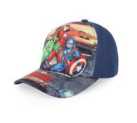 Disney Avengers Cap Baseballkappe, Mütze, Sonnenschutz, verstellbar, Klettverschluss, Größen 53 cm und 55 cm Hulk Captain America Iron Man (DE/NL/SE/PL, Numerisch, 55, Blau)