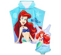 Disney Badeanzug & Kapuzenhandtuch-Poncho-Set The Little Mermaid Girl 3-4 Jahre