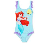 Disney Badeanzug Mädchen, Einteiliger Schwimmanzug Badekleidung - Geschenke für Mädchen (Blau Ariel, 5-6 Jahre)