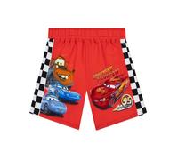 Disney Badeshorts Jungen, Lightning McQueen Badehose Junge, Badeshorts mit Cars, Kinderbadehose Lightning McQueen Badeset, Rot 122