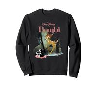 Disney Bambi and Flower Forest Sweatshirt, Unisex für Erwachsene, Schwarz, M