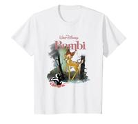 Disney Bambi and Flower Forest T-Shirt, Kinder, Weiß, 92