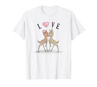 Disney Bambi & Faline Love Heart T-Shirt, Herren, Weiß, XL