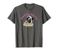 Disney Bambi Smell The Flowers with Flower T-Shirt, Herren, Anthrazit, XL