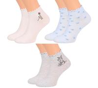 Disney Bambi Thumper Damen-Socken mit Rüschen, 3 Paar, OEKO-TEX (DE/NL/SE/PL, Numerisch, 39, 42, A)