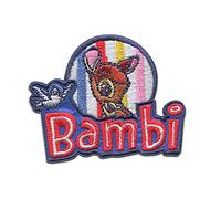 Disney © Bambi Tier Kinder - Aufnäher, Bügelbild, Aufbügler, Applikationen, Patches, Flicken, Zum Aufbügeln, Größe: 5,9 x 5 cm