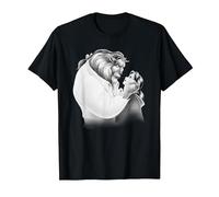 Disney Beauty and The Beast Beast Belle Sketched T-Shirt, Herren, Schwarz, L