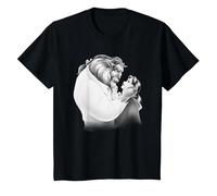 Disney Beauty and The Beast Beast Belle Sketched T-Shirt, Kinder, Schwarz, 104