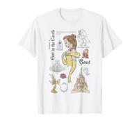 Disney Beauty And The Beast Belle And Friends Sketch T-Shirt