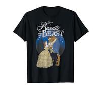 Disney Beauty And The Beast Classic Title Logo Portrait T-Shirt, Herren, Schwarz, L