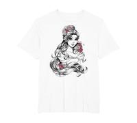 Disney Beauty & The Beast Belle Drawing Rose Graphic T-Shirt T-Shirt, Herren Große Größen, Weiß, 6X Tall