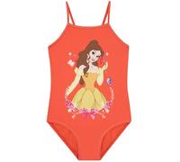 Disney Belle Schwimmanzug Mädchen, Beauty and The Beast Badeanzug Kinder Mädchen, Schwimmanzug Kinder, Orange 98