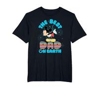 Disney "Best Dad on Earth" Mickey & Minnie Family Trip T-Shirt, Herren Große Größen, Schwarz, 6X Tall