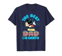 Disney "Best Dad on Earth" Mickey & Minnie Family Trip T-Shirt, Herren, Marineblau, S