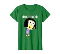 Disney Big City Greens Tilly Oh, Hello T-Shirt, Damen, Dunkelgrün, XS