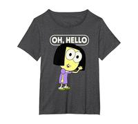 Disney Big City Greens Tilly Oh, Hello T-Shirt, Damen Große Größen, Anthrazit Meliert, 3X