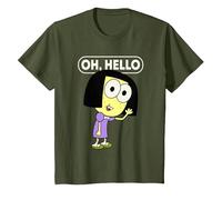 Disney Big City Greens Tilly Oh, Hello T-Shirt, Kinder, Olivgrün, 92