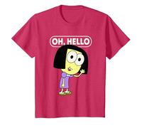 Disney Big City Greens Tilly Oh, Hello T-Shirt, Kinder, Rot Meliert, 92