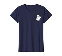 Disney Big Hero 6 Baymax And Mochi Left Chest T-Shirt, Damen, Marineblau, L