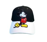 Disney Big Mickey Mouse Classic Embroidered - Hook and Loop Closure Baseball Cap, schwarz und weiß, Einheitsgröße